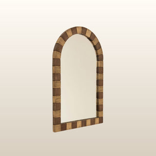 Large Brass Wood Arched Mirror in Homewares from Oriana B www.orianab.com