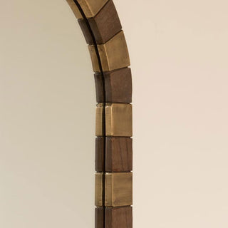 Large Brass Wood Arched Mirror in Homewares from Oriana B www.orianab.com