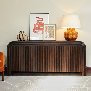 Large Curved Dark Wood Sideboard in Furniture from Oriana B www.orianab.com