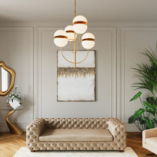 Large Globe Light Chandelier | SAMPLE in Outlet from Oriana B. www.orianab.com