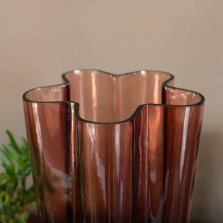 Large Pink Glass Vase in Vases & Plant Pots from Oriana B. www.orianab.com