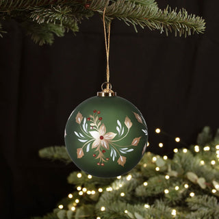 Large Sage Hand Painted Bauble in Christmas from Oriana B www.orianab.com