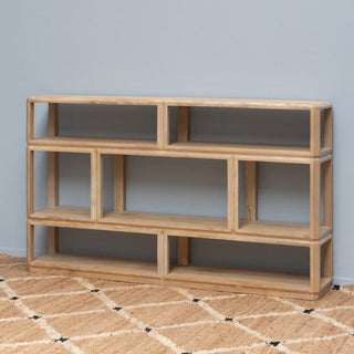Large Sandblasted Shelving Display Console Table in Display from Oriana B www.orianab.com