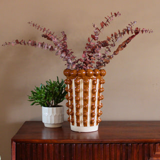 Large Terracotta Bobble Vase in Homewares from Oriana B. www.orianab.com