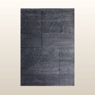 Linear Pattern Soft Pile Rug | Dark | 3 Sizes in Homewares from Oriana B www.orianab.com
