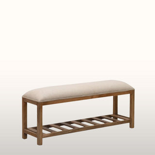 Linen and Wood Bench in Furniture from Oriana B www.orianab.com