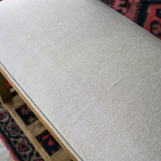 Linen and Wood Bench in Furniture from Oriana B www.orianab.com