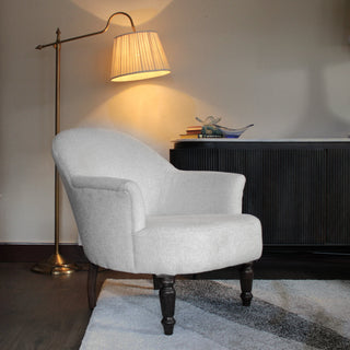 Linen Armchair with Turned Legs in Furniture from Oriana B www.orianab.com