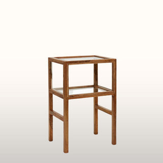 Mango Wood and Glass Side Table in Furniture from Oriana B www.orianab.com