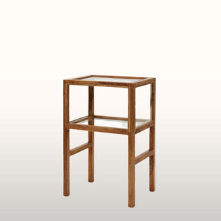 Mango Wood and Glass Side Table in Furniture from Oriana B www.orianab.com