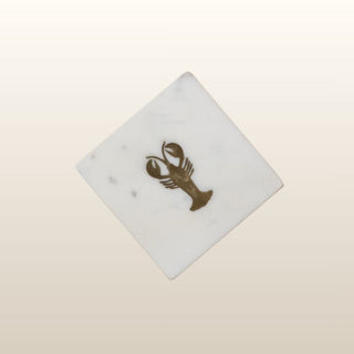 Marble Coasters witih Lobster Details in Homewares from Oriana B www.orianab.com