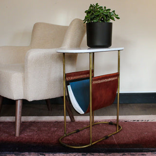 Marble Top Magazine Holder in Furniture from Oriana B www.orianab.com