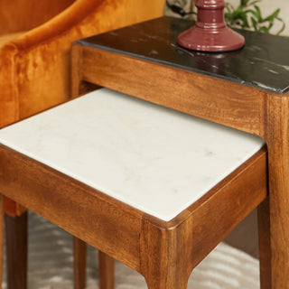 Marble Topped Side Table Nest in Furniture from Oriana B www.orianab.com
