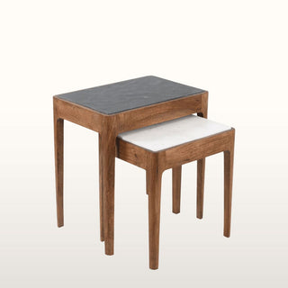 Marble Topped Side Table Nest in Furniture from Oriana B www.orianab.com
