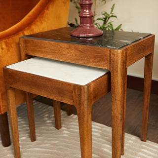 Marble Topped Side Table Nest in Furniture from Oriana B www.orianab.com