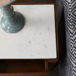 Marble Topped Side Table with Drawer in Furniture from Oriana B www.orianab.com