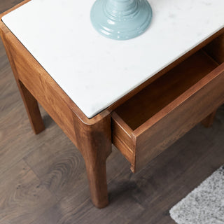 Marble Topped Side Table with Drawer in Furniture from Oriana B www.orianab.com