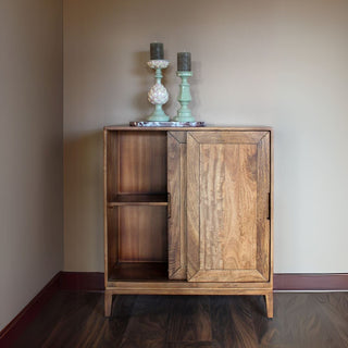 Marquetry Sliding Door Console Cabinet | Wood in Furniture from Oriana B www.orianab.com