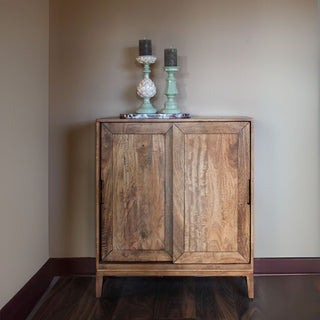 Marquetry Sliding Door Console Cabinet | Wood in Furniture from Oriana B www.orianab.com