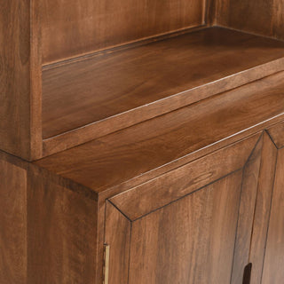 Marquetry Tall Bookshelf with Cabinet | Wood in Furniture from Oriana B www.orianab.com