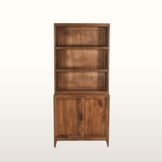 Marquetry Tall Bookshelf with Cabinet | Wood in Furniture from Oriana B www.orianab.com