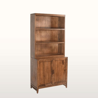 Marquetry Tall Bookshelf with Cabinet | Wood in Furniture from Oriana B www.orianab.com