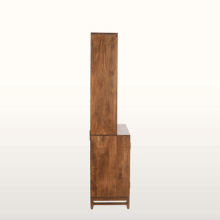 Marquetry Tall Bookshelf with Cabinet | Wood in Furniture from Oriana B www.orianab.com