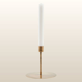 Medium Antique Brass Minimalist Candlestick in Homewares from Oriana B www.orianab.com
