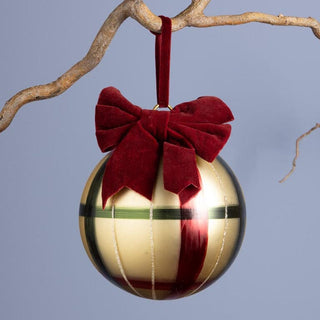 Medium Christmas Bauble with Red Velvet Bow in Christmas from Oriana B www.orianab.com