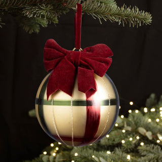 Medium Christmas Bauble with Red Velvet Bow in Christmas from Oriana B www.orianab.com