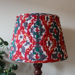 Medium Pleated Lampshade | Red & Blue in Lighting from Oriana B www.orianab.com