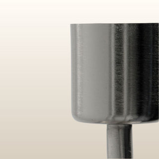 Medium Silver Minimalist Candlestick in Homewares from Oriana B www.orianab.com