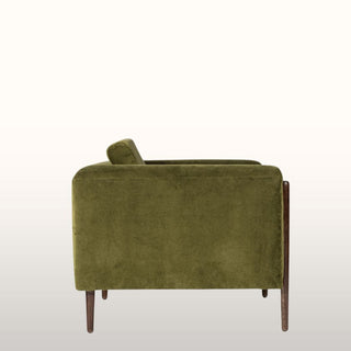 Mid Century Inspired Armchair | Green Velvet in Furniture from Oriana B www.orianab.com