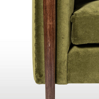 Mid Century Inspired Armchair | Green Velvet in Furniture from Oriana B www.orianab.com