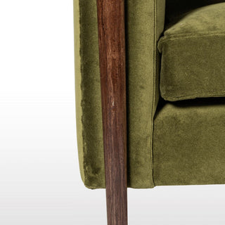 Mid Century Inspired Armchair | Green Velvet in Furniture from Oriana B www.orianab.com
