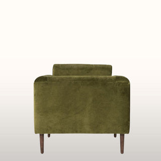 Mid Century Inspired Armchair | Green Velvet in Furniture from Oriana B www.orianab.com