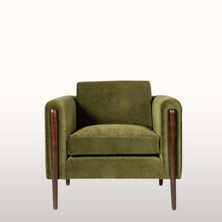 Mid Century Inspired Armchair | Green Velvet in Furniture from Oriana B www.orianab.com