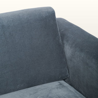 Mid Century Inspired Armchair | Smokey Blue Velvet in Furniture from Oriana B www.orianab.com