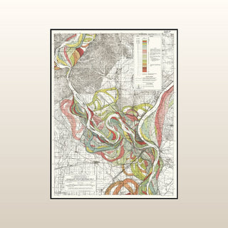 Mississippi Meanders II Print | 70x50 in Homewares from Oriana B www.orianab.com