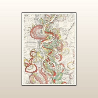 Mississippi Meanders III Print | 70x50 in Homewares from Oriana B www.orianab.com