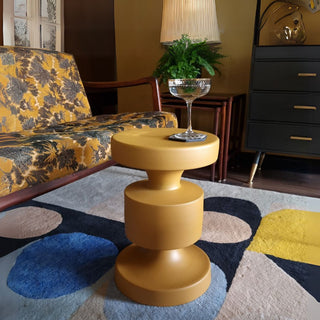 Mustard Metal Side Table in Furniture from Oriana B www.orianab.com