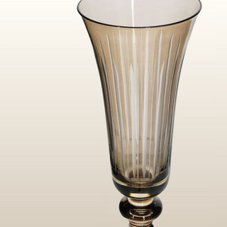 Oat Ribbed Champagne Flutes | Set of 4 in Homewares from Oriana B www.orianab.com