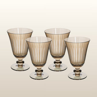 Oat Ribbed Wine Glasses | Set of 4 in Homewares from Oriana B www.orianab.com