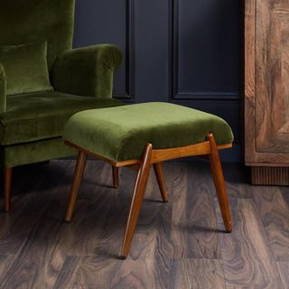Olson Footstool | Green in Furniture from Oriana B www.orianab.com