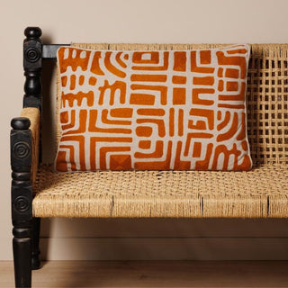Orange Embroidered Cushion in Homewares from Oriana B www.orianab.com