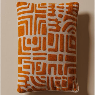 Orange Embroidered Cushion in Homewares from Oriana B www.orianab.com
