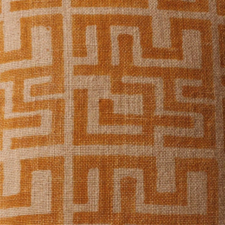 Orange Geometric Jute Pattern Cushion | 40x60 in Homewares from Oriana B www.orianab.com