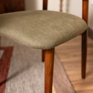 Orla Dining Chair | Green Linen in Furniture from Oriana B www.orianab.com