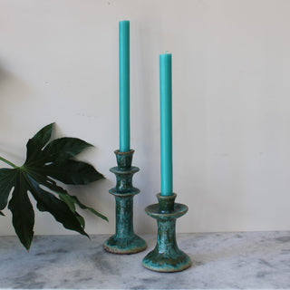 Oxidised Green Small Candlestick in Homewares from Oriana B www.orianab.com
