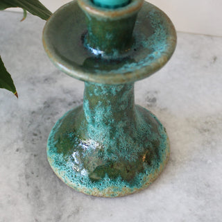 Oxidised Green Small Candlestick in Homewares from Oriana B www.orianab.com
